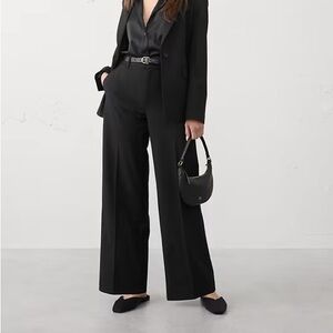 Banana Republic Black Wide-Leg Pants